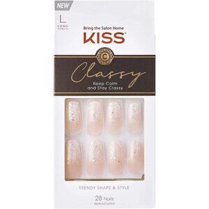 Kiss Classy Nails Scrunchie Long Length. Stunning Wedding Nails for Brides.